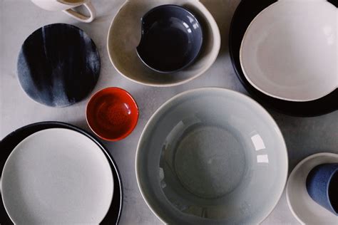 white ceramic bowl  white ceramic plate  stock photo