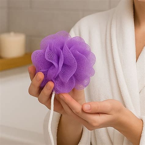 Esponja De Banho - Esponja de Banho Nylon Landh's Cores Sortidas - Maciez e Durabilidade ...