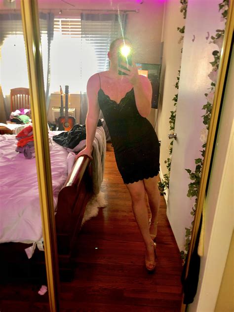 Little black dress n nude heels💕💕👠🖤 : crossdressing