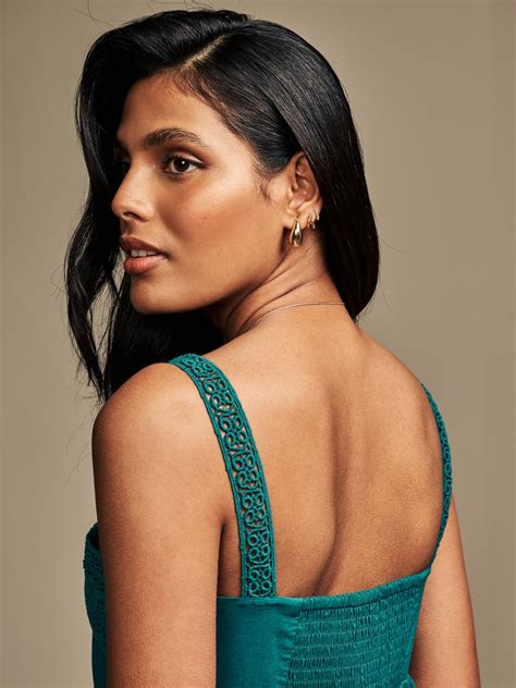 Buy Laura Ashley Teal Blue Lace Strap 100% Cotton Maxi Dress from the