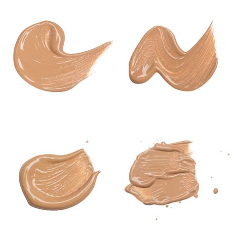 Premium Photo | Foundation swatches on white