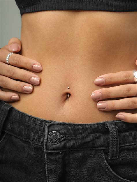 Piercing Para O Umbigo - Piercing de Prata 925 Umbigo com Pedrinha Zircônia - R$109,90