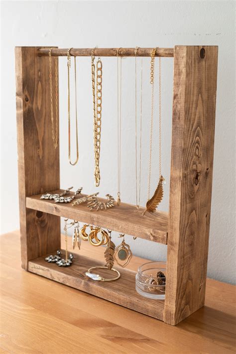 DIY Wooden Jewelry Stand - Erin Spain