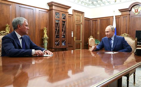Meeting with Chairman of the State Duma Vyacheslav Volodin • President ...