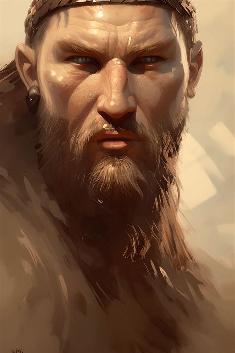 Beautiful Viking Face Painting · Creative Fabrica