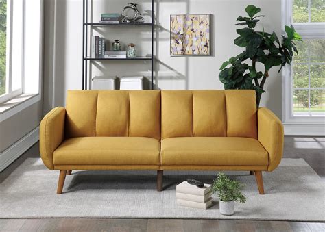 ucloveria  modern sofa polyfiber sofa convertible bed wooden legs