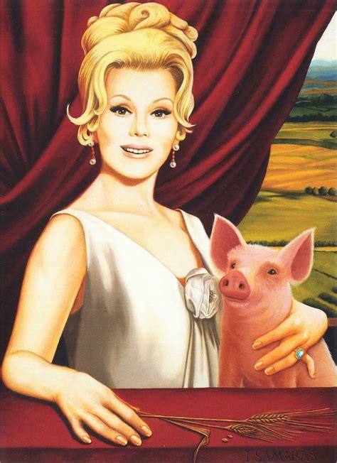 Green Acres Eva Gabor and Arnold Ziffel Pig by Isabel Samaras Art Large ...
