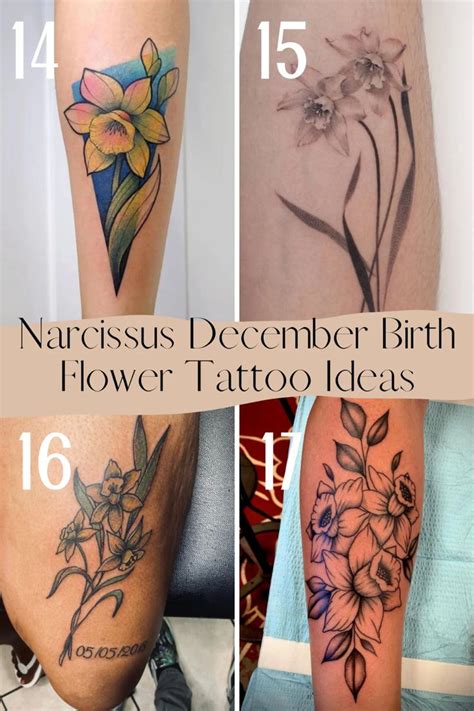 December Birth Flower Tattoo {Narcissus} - TattooGlee | Birth flower ...