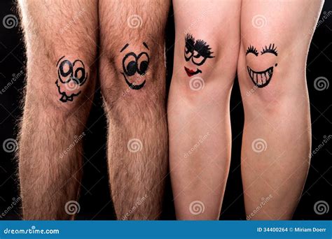 Funny Legs Showing Friendship Stock Photo - Image of background, feet ...