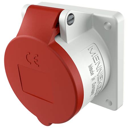 Розетка MENN №3451 32A 5P 400V IP44 прямая | MENNEKES