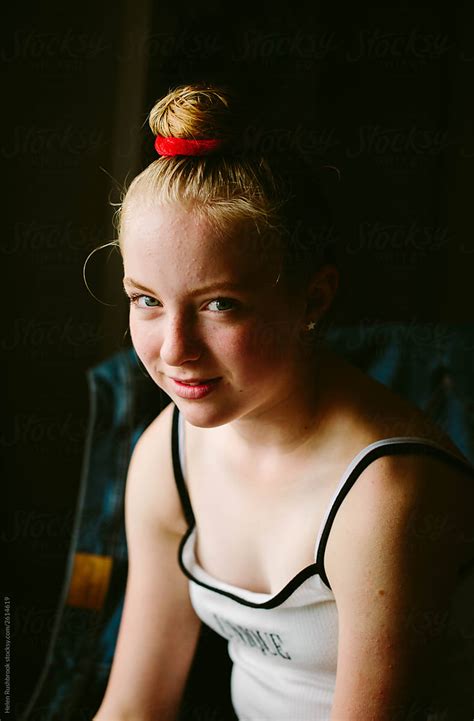 preteen girl  stocksy contributor helen rushbrook stocksy