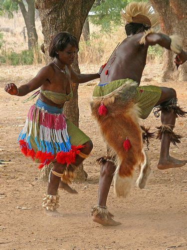 African Tribal Ritual Male Dance In Traditional Handmade Costume ...