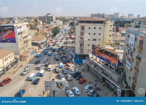 Aerial of Angola Capital City Luanda Busy Streets Editorial Stock Image ...