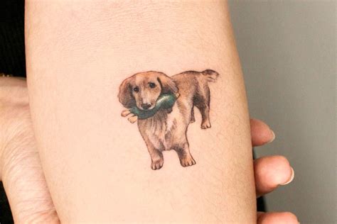 realistic dog tattoo