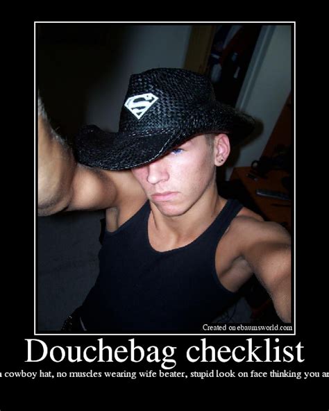 douchebag checklist picture ebaums world