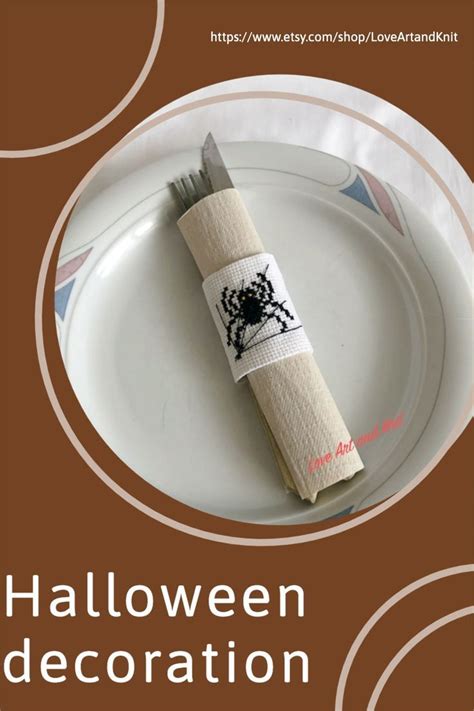 Halloween napkins rings, black spider napkin rings | Halloween napkins ...