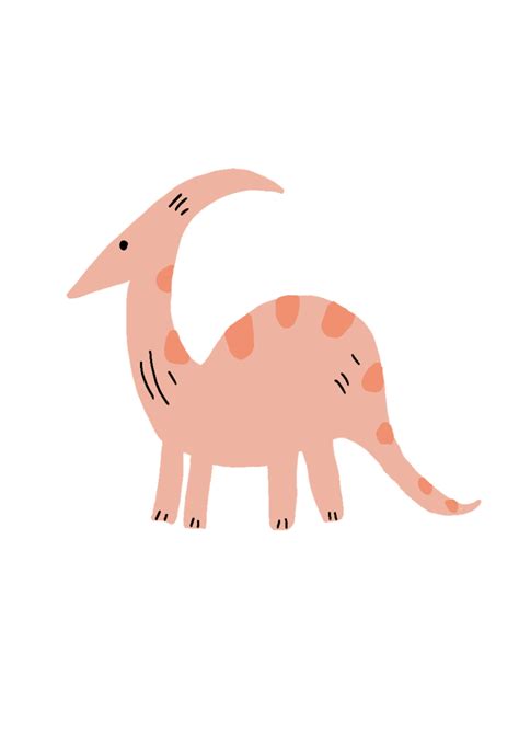 dino set  simple hand drawn cartoon style  png