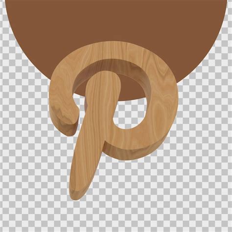 Premium PSD | 3D rendering of logo of pinterest