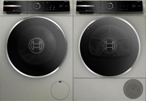 Bosch® 800 Series Silver Inox Front Load Laundry Pair | Judd & Black ...