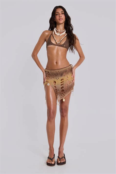 Shop Lina Knit Micro Triangle Bikini Top | Jaded London | Clothing