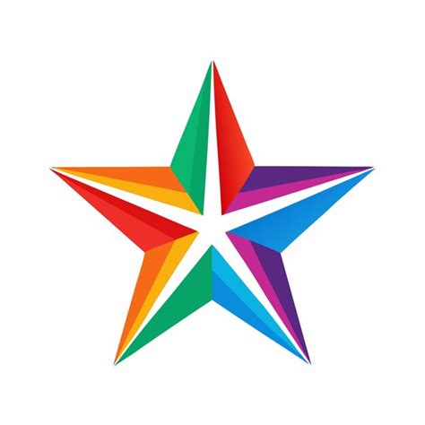 colorful star logo design concept vector art  illustration premium