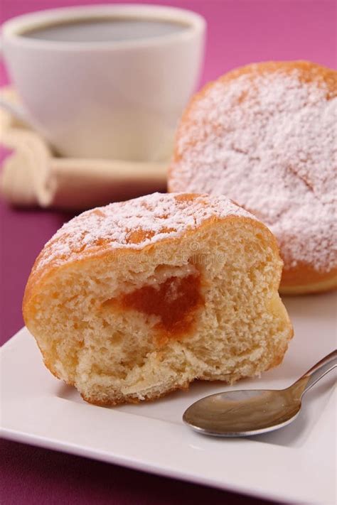 Donut and coffee stock image. Image of jelly, bakery - 22985767
