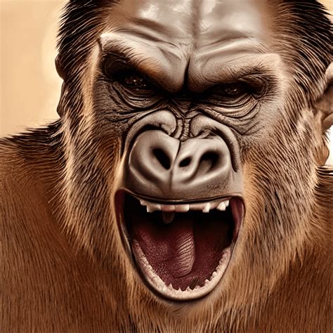 Ape Face Screaming Graphic · Creative Fabrica