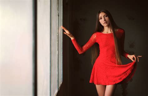 Обои платье, красный, Aleksandra Yun на рабочий стол - картинки с