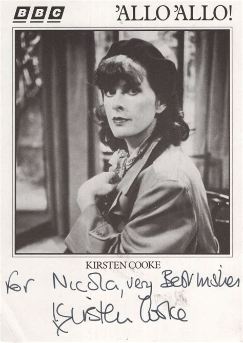 Kirsten Cooke Allo Allo Vintage BBC Hand Signed Cast Card Photo