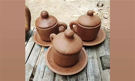 membuat cangkir  tanah liat  sederhana
