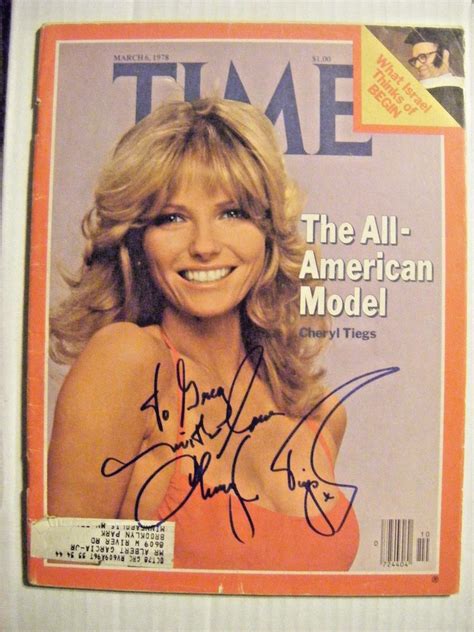 CHERYL TIEGS signed 1978 TIME magazine AUTO Autographed SI swimsuit
