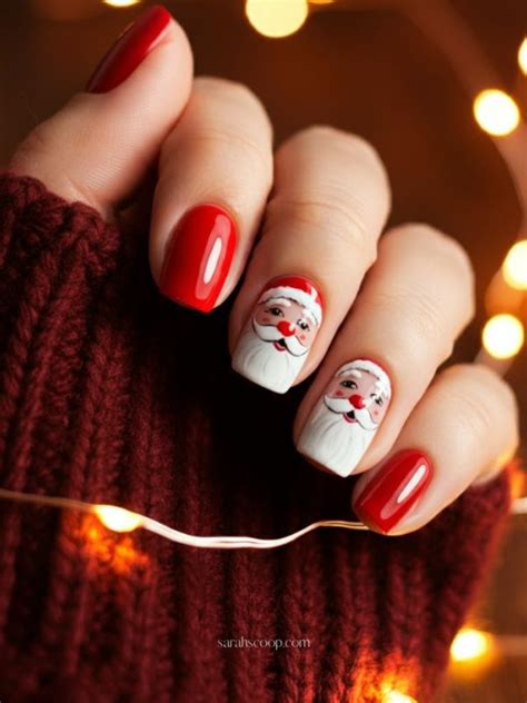 105+ Festive Santa Claus Nail Designs