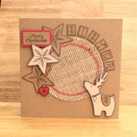 Reindeer Card Kit DIY Christmas Card Make a Card for Nanny - Etsy