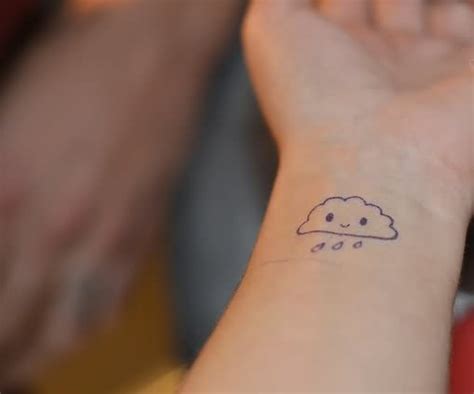 24 Adorable Cloud Wrist Tattoos - Wrist Tattoo Pictures