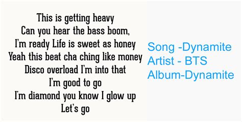 Dynamite BTS lyrics. “Dynamite” | by Wow Punjabi Lyrics | Medium