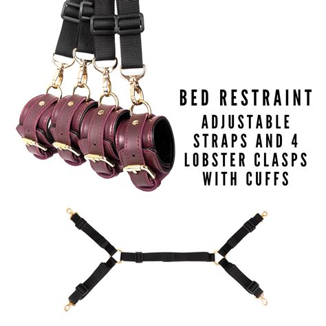 Under-mattress Bed Restraint Set With Cuffs | Adjustable Bondage Straps
