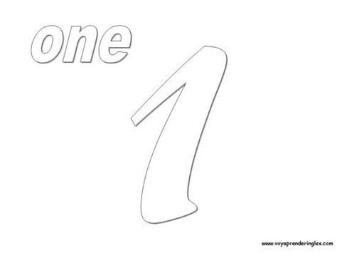 One - Dibujos los Números en Inglés | Numeros en ingles, Recursos ...
