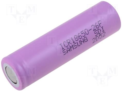 ICR18650-26F Samsung datasheet and CAD model download 8801551 | Octopart