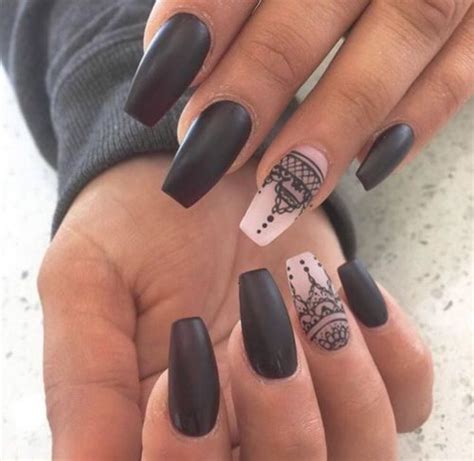 Uñas Acrilicas Negras Y Rojas - decorados de uñas