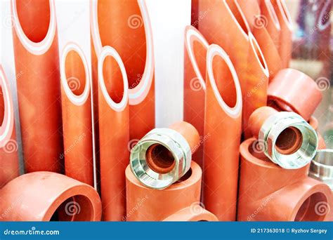 Fire Resistant Polypropylene Pipes Stock Photo - Image of industrial ...