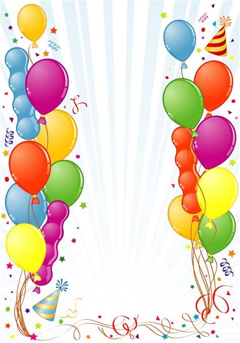 Balão De Aniversário Para Imprimir - Moldura de aniversário com balão | Vetor Premium | Quadro de ...