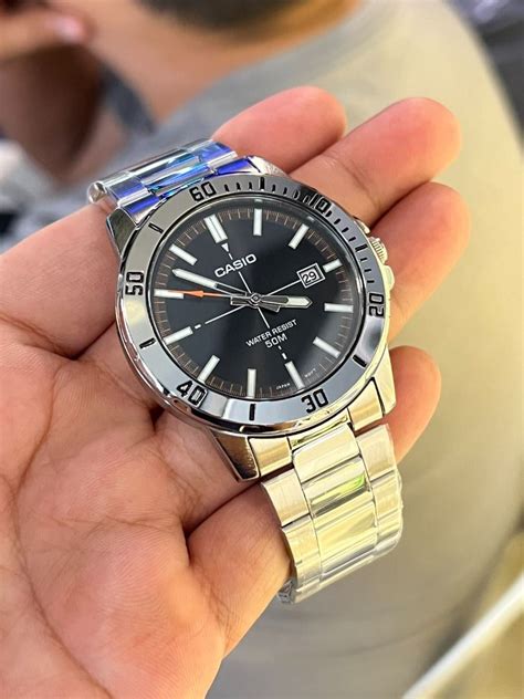 CASIO Analog Stainless Steel Men's Watch MTP-VD01D-1E2, Luxury, Watches ...