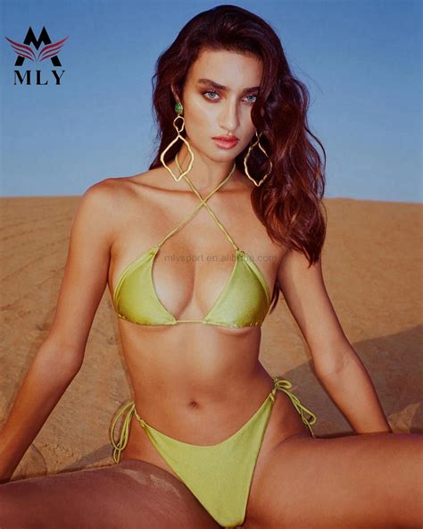 2023 Sexy Girls Bikini Micro Swimwear Swimming Suit Fabric Shiny Bikini