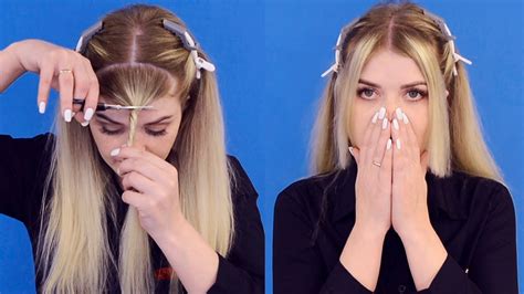 ПОДСТРИГАЮ ЧЕЛКУ 😱🤦‍♀ КАК ПОДСТРИЧЬ ЧЕЛКУ САМОСТОЯТЕЛЬНО // CUTTING MY ...
