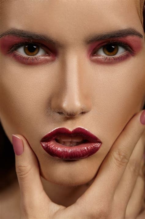 fashion model portrait professional makeup stock photo image