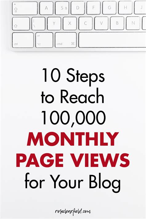 10 Steps to 100,000 Monthly Page Views for Your Blog • Rose Clearfield