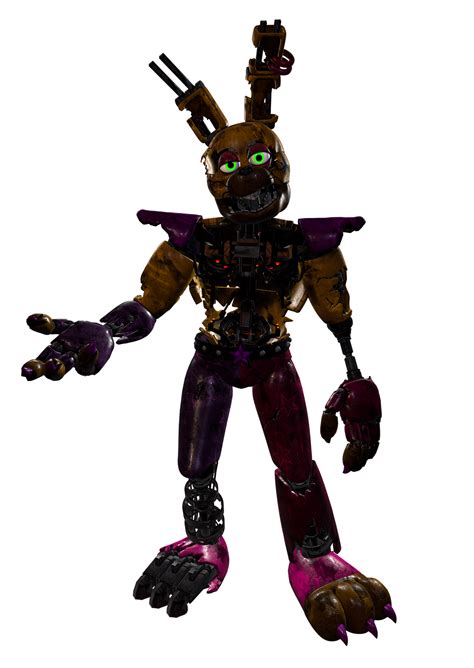 [C4D/Render] Shattered Glamrock Springbonnie v2 by BlackRoseSWAGZ on