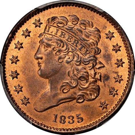 Value of 1835 Classic Head Half Cent | Rare Coin Buyers