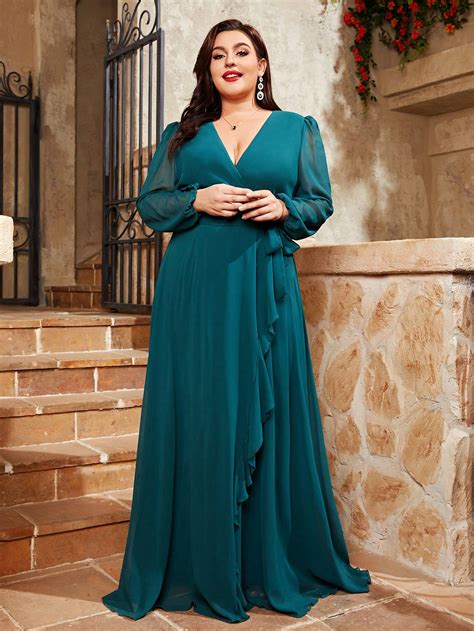 Mgiacy plus size v-ringad oregelbunden korsad lång... – Grandado
