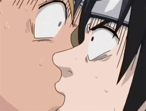 naruto  sasuke kiss gif gifdbcom